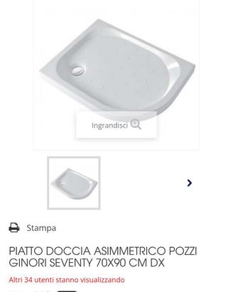 Piatto doccia semicircolare r38 pozzi ginori