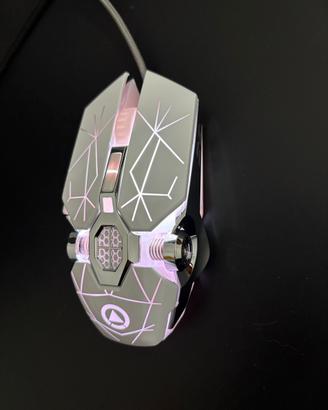 Mouse Gaming Professionale Cablato 7 Tasti LED RGB