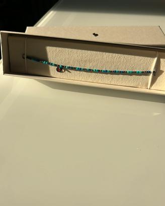 Bracciale DoDo argento 925 e turchese con corallo