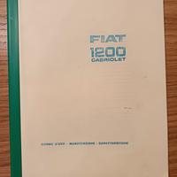 manuale uso e caratteristiche Fiat 1200 cabriolet 