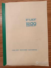 manuale uso e caratteristiche Fiat 1200 cabriolet 
