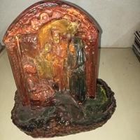 statua di padre Pio dipinto a mano altezza 30 cent