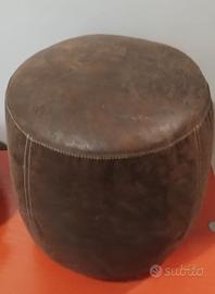 Pouf poggiapiedi in pelle