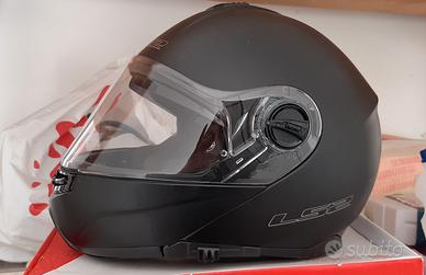 casco modulare nero opaco 