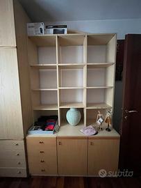 Libreria con cassettiera