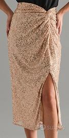 Gonna paillettes rosa