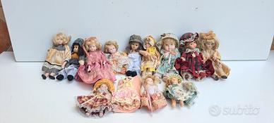 Lotto 11 Bambole da Collezione Vintage - Artigiana