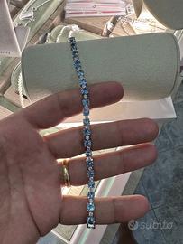 Bracciale argento acquamarina Mabina ref.533906-18
