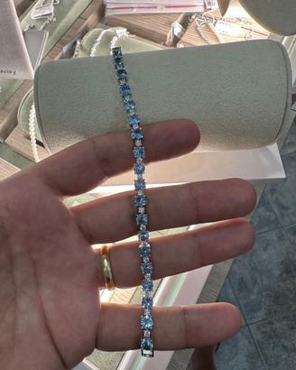 Bracciale argento acquamarina Mabina ref.533906-18