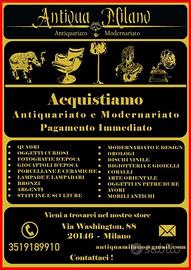 VALUTIAMO IL TUO ANTIQUARIATO E MODERNARIATO