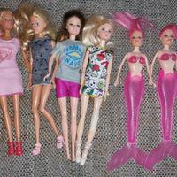 4 bambole simil-Barbie e 2 sirene