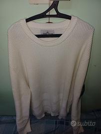 maglione bianco stone island