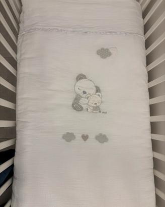 Lettino a cancelli bianco