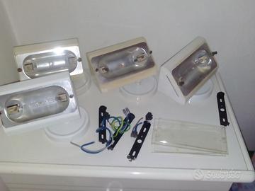 4 lampadari da soffitto a luce alogena + luci