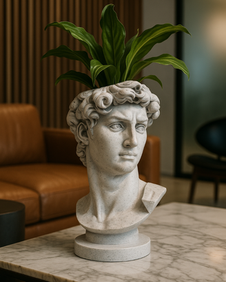 Vaso decorativo testa “David di Michelangelo”