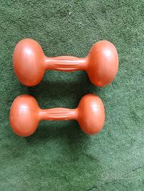Pesi arancioni per palestra
