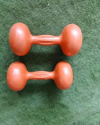 Pesi arancioni per palestra