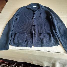 Cardigan estivo Taylor  cotone uomo blu  tg XL