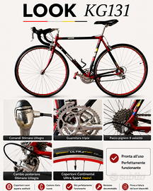 Bici da corsa vintage LOOK KG131 in carbonio