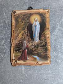 Quadretto Madonna di Lourdes e Santa Bernadette