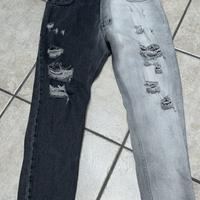 jeans nero e grigio, Tokuno Jeans, taglia 46