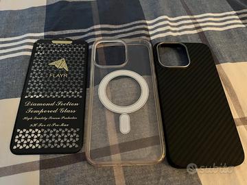 Cover Aramid/Carbonio + Silicone iPhone 15 Pro Max