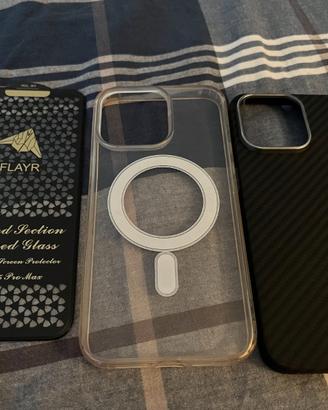 Cover Aramid/Carbonio + Silicone iPhone 15 Pro Max