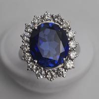 ANELLO FIORE ZAFFIRO E DIAMANTI