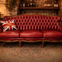 divano stile Chester stile Chesterfield in pelle 