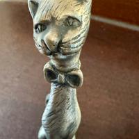 Gatto Vintage in Peltro - Statuetta Stilizzata