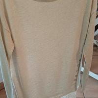 maglia lunga color avorio