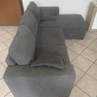 Divano letto angolare con penisola contenitore