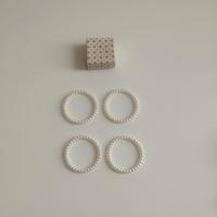 Set 4 portatovaglioli con perle