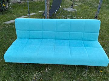 Divano letto moderno color turchese