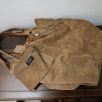 Borsa donna Fizzy in vera pelle scamosciata