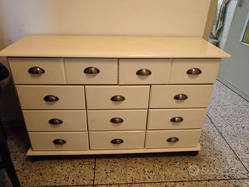 mobile da ingresso cassettiera in legno