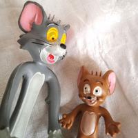 Set 2 Pupazzi Flexi Tom&Jerry Warner Bros 1979