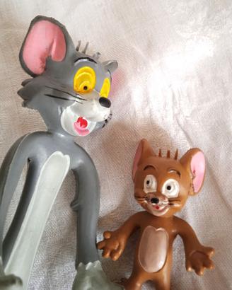 Set 2 Pupazzi Flexi Tom&Jerry Warner Bros 1979
