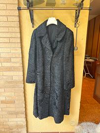 Cappotto vintage pelliccia Persiano Astrakan nera