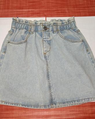 gonna di jeans 8-9 anni 134cm grigio chiaro
