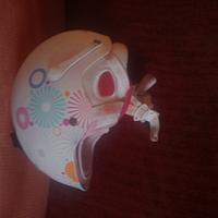 casco rosa sci da bambina 