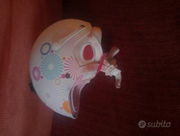 casco rosa sci da bambina 