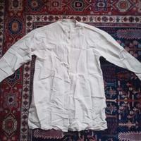 camicia vintage donna L 55% seta 45% lino