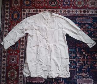 camicia vintage donna L 55% seta 45% lino