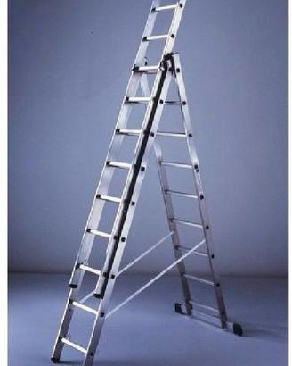 Scala trasformabile in alluminio 3X 9 gradini