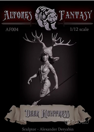 Deer Huntress 1:12 miniature Altores Fantasy Bust 