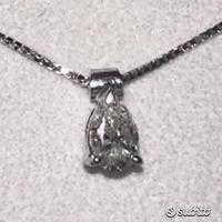 COLLANA PUNTO LUCE ORO 18kt. CON DIAMANTE GOCCIA