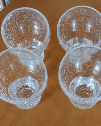 4 coppette vetro da dessert inclinate Paşabahçe