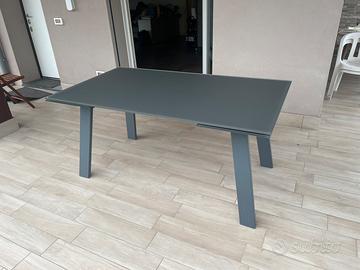 Tavolo Giove 160 vetro satinato grafite