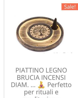 Piattino Brucia Incensi in Legno